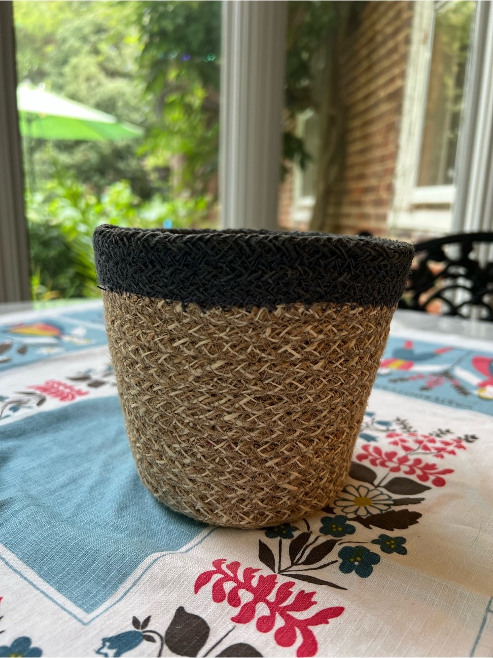 Boho Woven Seagrass Basket Planter Pot for Houseplant